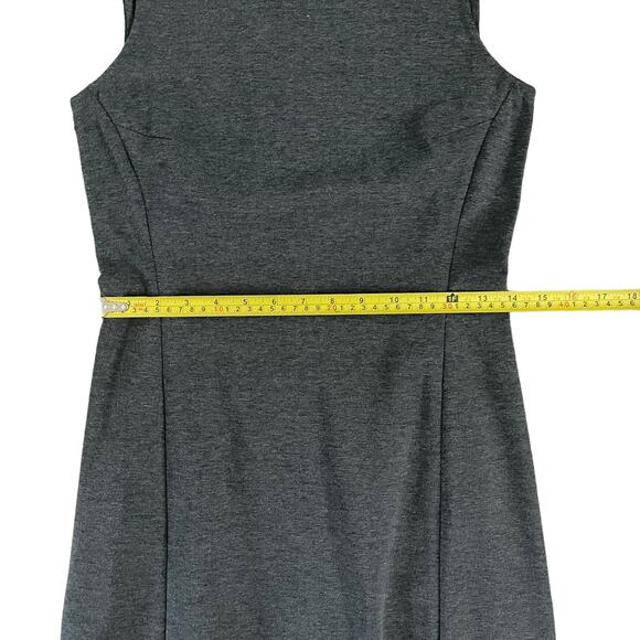 QOR Ponte Sheath Dress Womens XS Heather Gray Sleeveless Simple Basic Classic - Picture 8 of 10